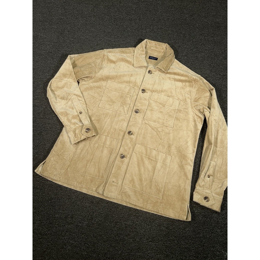 Proper Cloth Corduroy Chore Jacket Shacket Men's XL Beige Gold Old Money Preppy